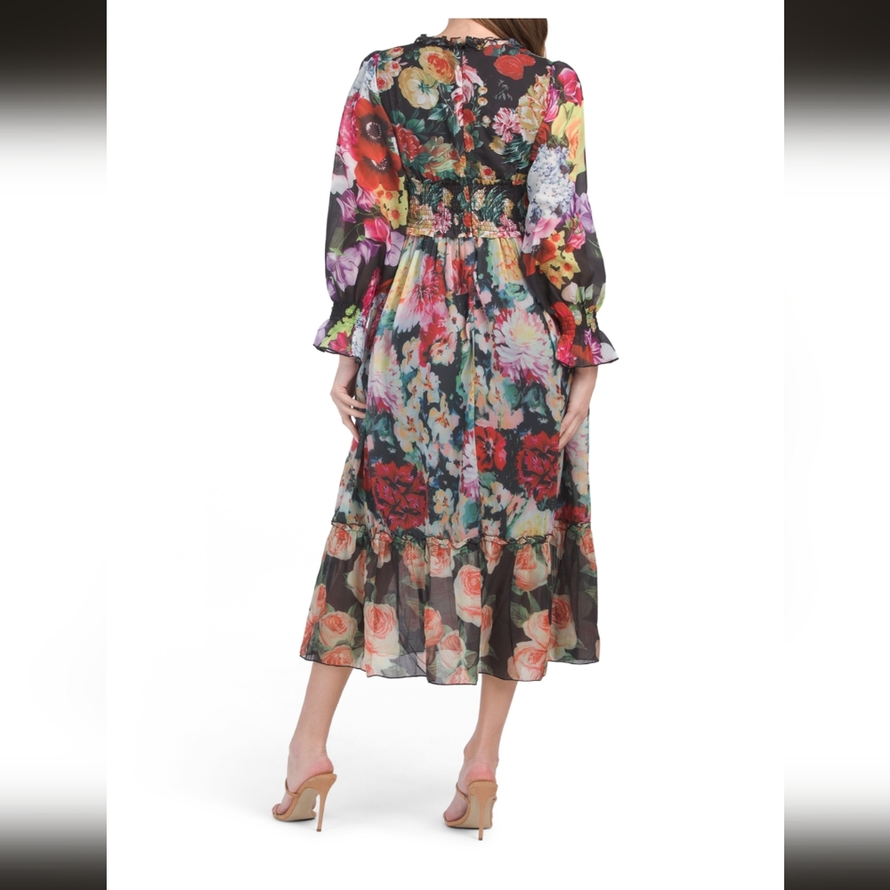 Dalia Macphee Floral Maxi Dress